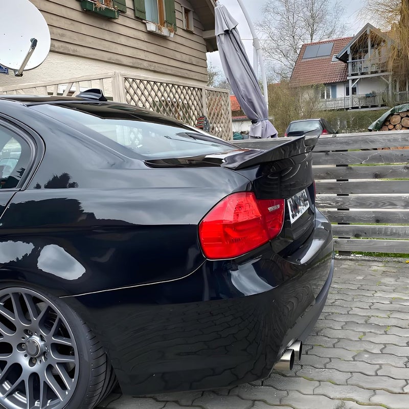 NeespoC Rear Trunk Spoiler Wing Fit for BMW 3 Series E90 Sedan 2006-2011 325i/ 328i/ 330i/ 335i/ 335d/ M3 Gloss Black PSM Style Decklid Lip Exterior Accessories - Image 5